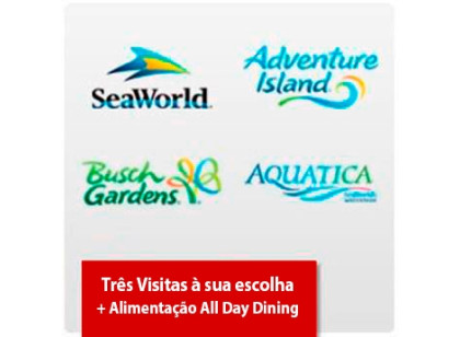 SeaWorld Orlando Three Park Ticket + All Day Dining